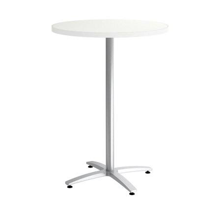 30 inch Round Silver Mesh Laminate Bistro Height Table Q672