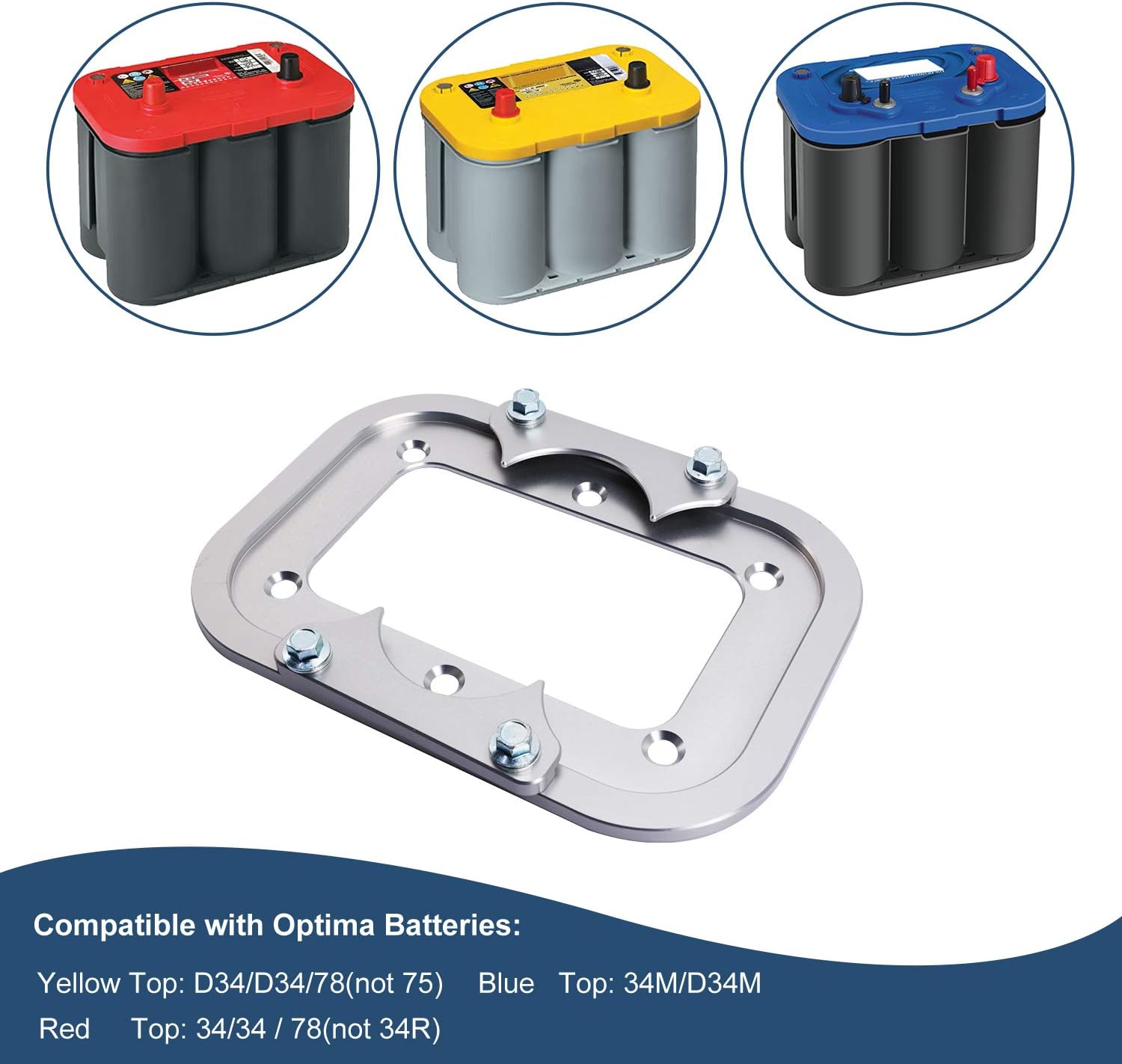 Billet Aluminum Battery Tray Hold Down Pack of 2 K430428