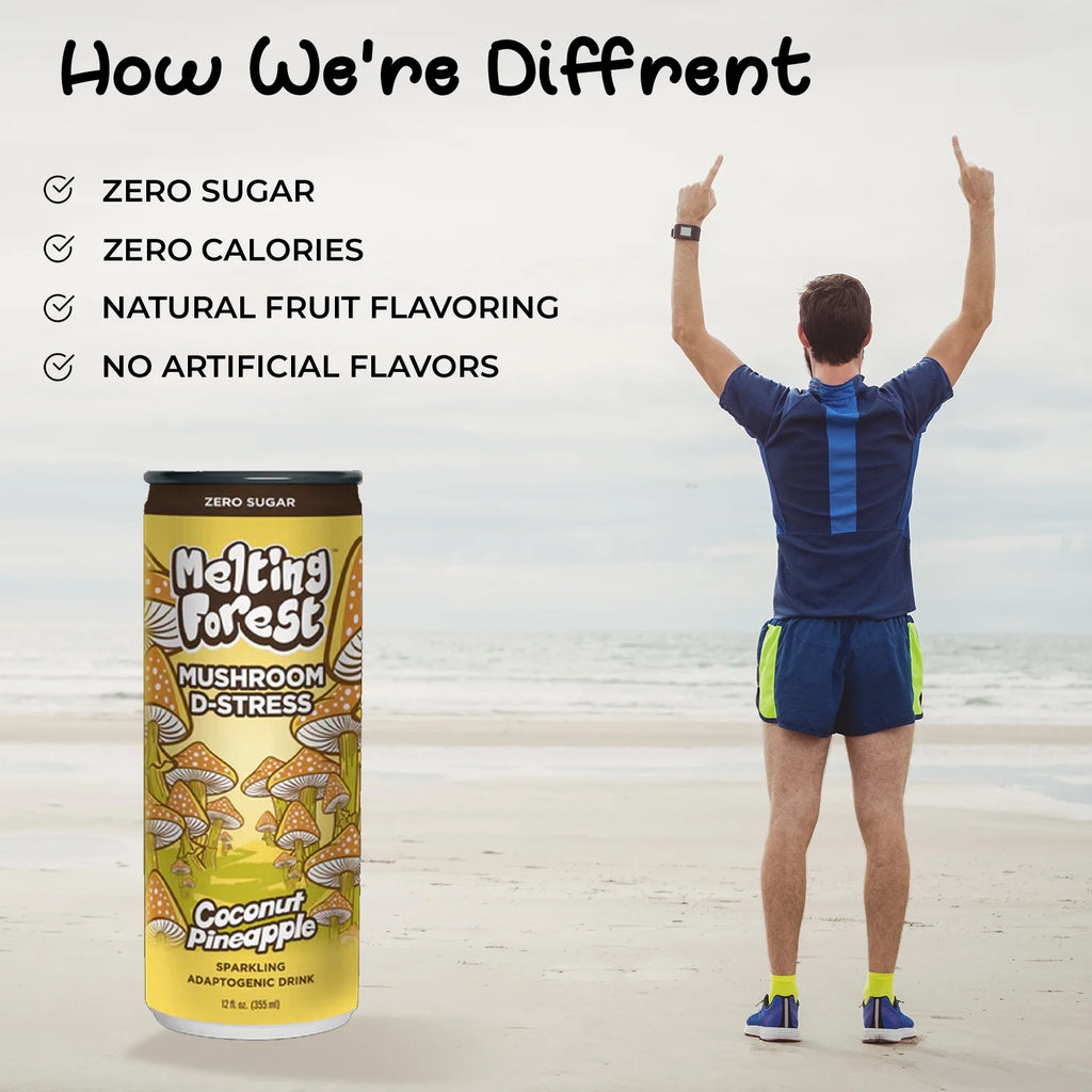 Coconut Pineapple Flavored Mushroom Sparkling Water I97594