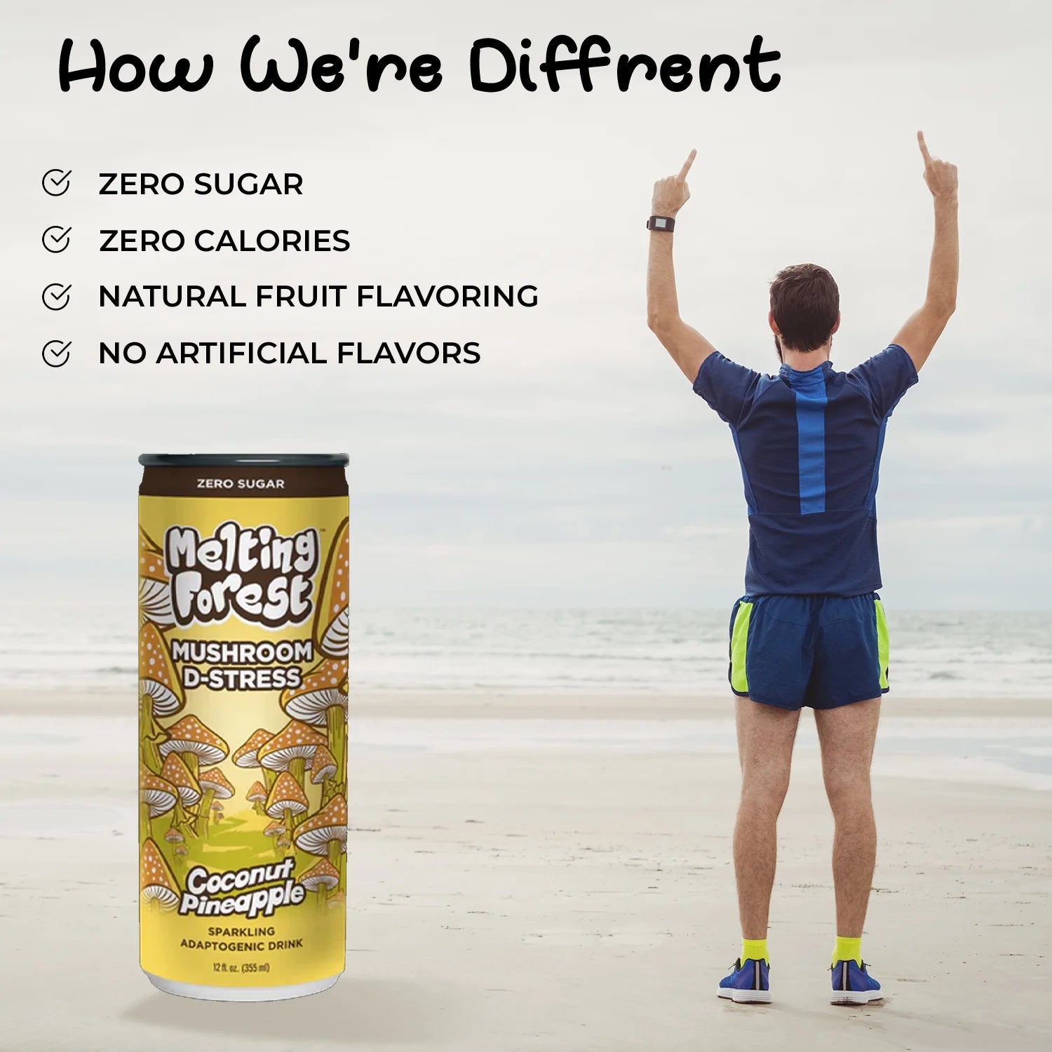 Coconut Pineapple Flavored Mushroom Sparkling Water I97594
