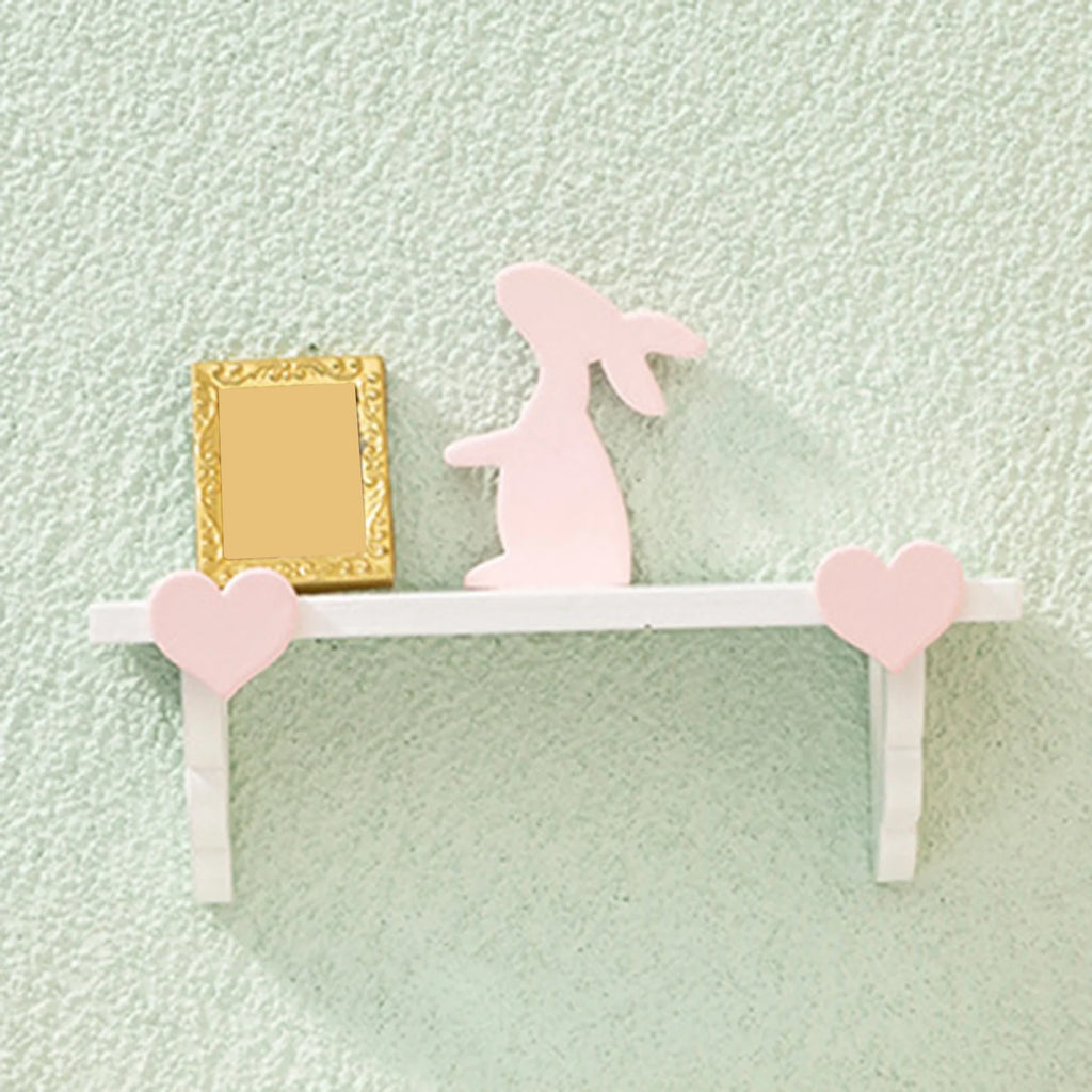 Mini Rabbit Rack Birch Dollhouse Shelf E57702
