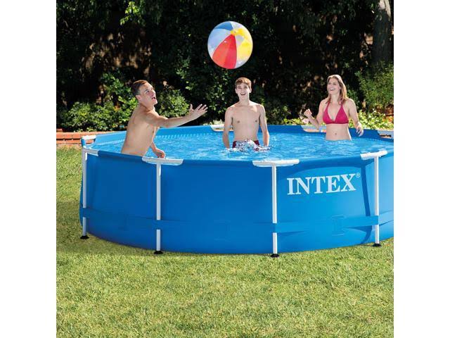 Round Frame Pool with Filter Pump and Vinyl Cover W82391