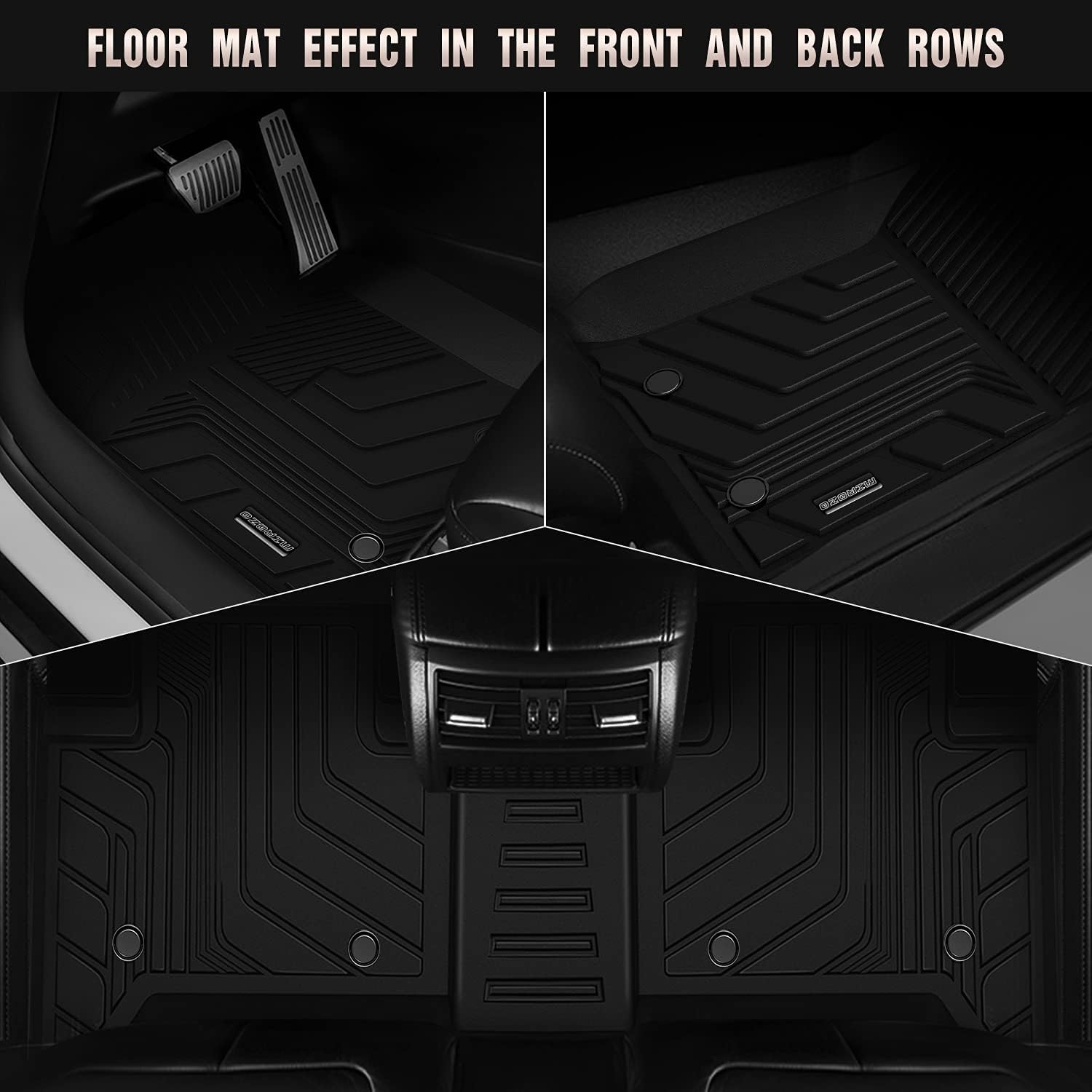 All Weather Car Floor Mats Front & Rear Row H541603