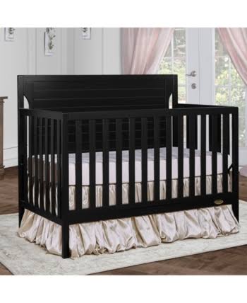 Black 5 in 1 Convertible Crib C841