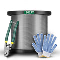 1/8" T316 Stainless Steel Cable with Cutter, 7x7 Strands Braided Steel Cable P520