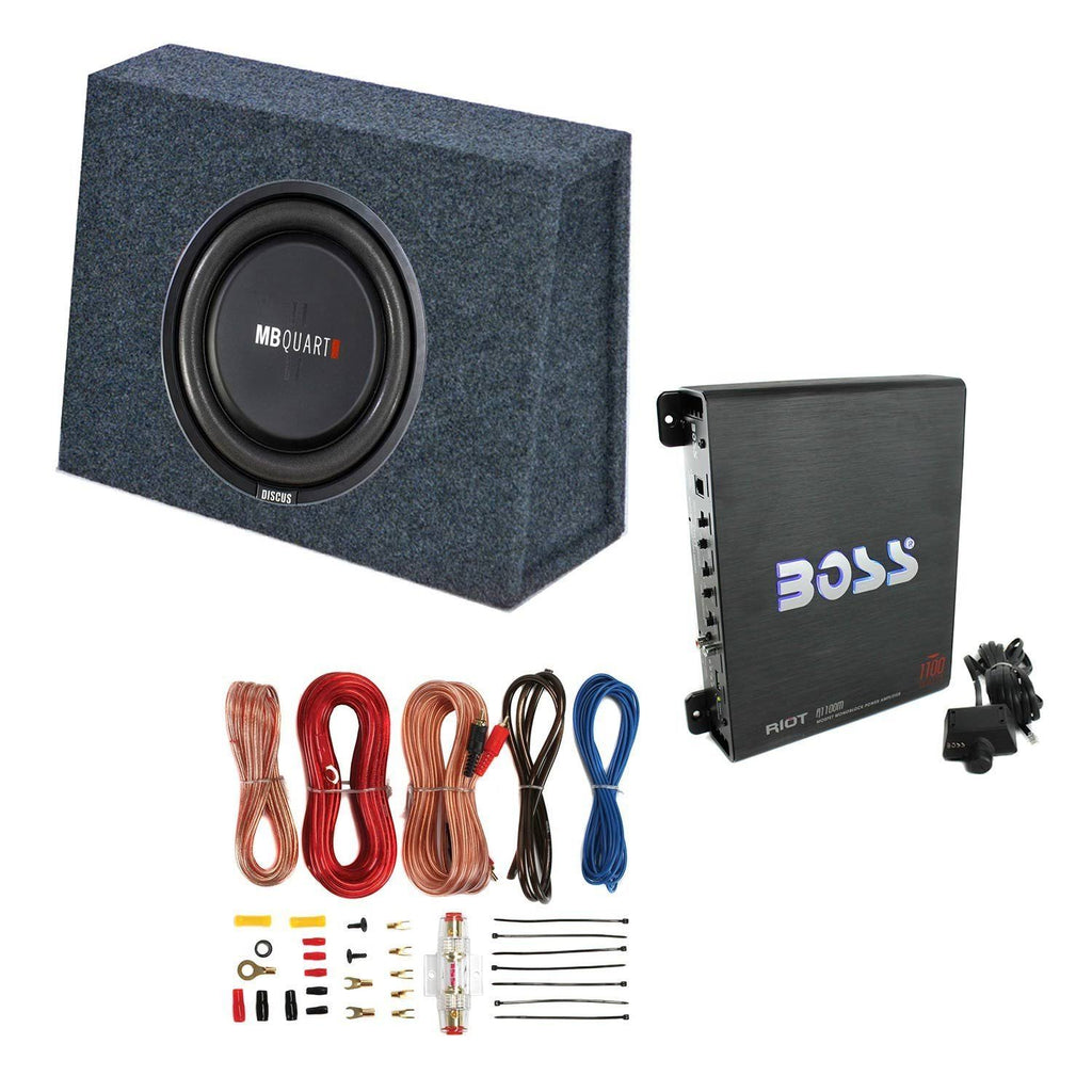 400 Watt 10 inch Subwoofer with Sub Box Enclosure and Car Amp A717