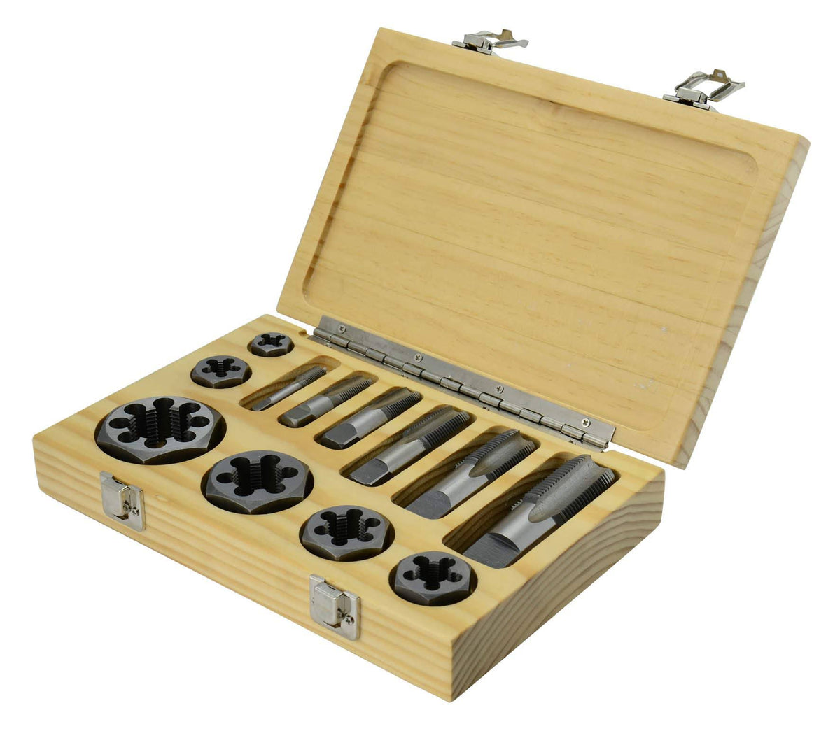 12 Piece Carbon Steel NPT Pipe Tap and Die Set H51460