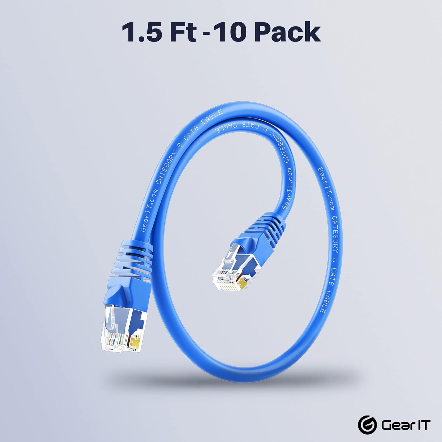 Cat 6 Ethernet Cable 100 ft (5-Pack) Blue H48123
