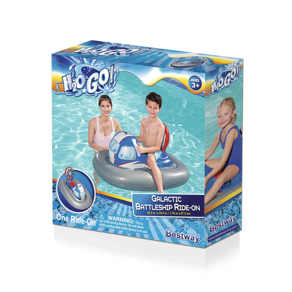 Galactic Hovercraft Ride-On Pool Float D8446