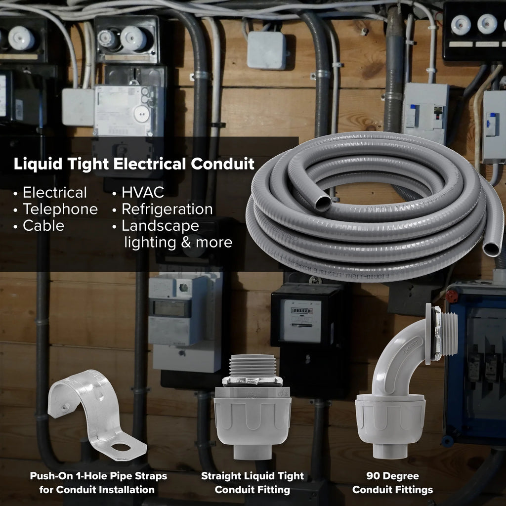 25 ft Flexible PVC Non Metallic Liquid Tight Electrical Conduit L255447
