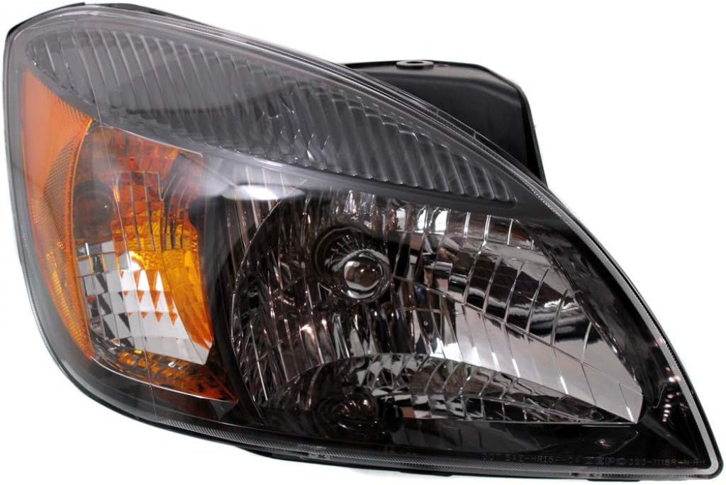 Headlight Assembly Passenger Side with Bulbs Black Housing U86777