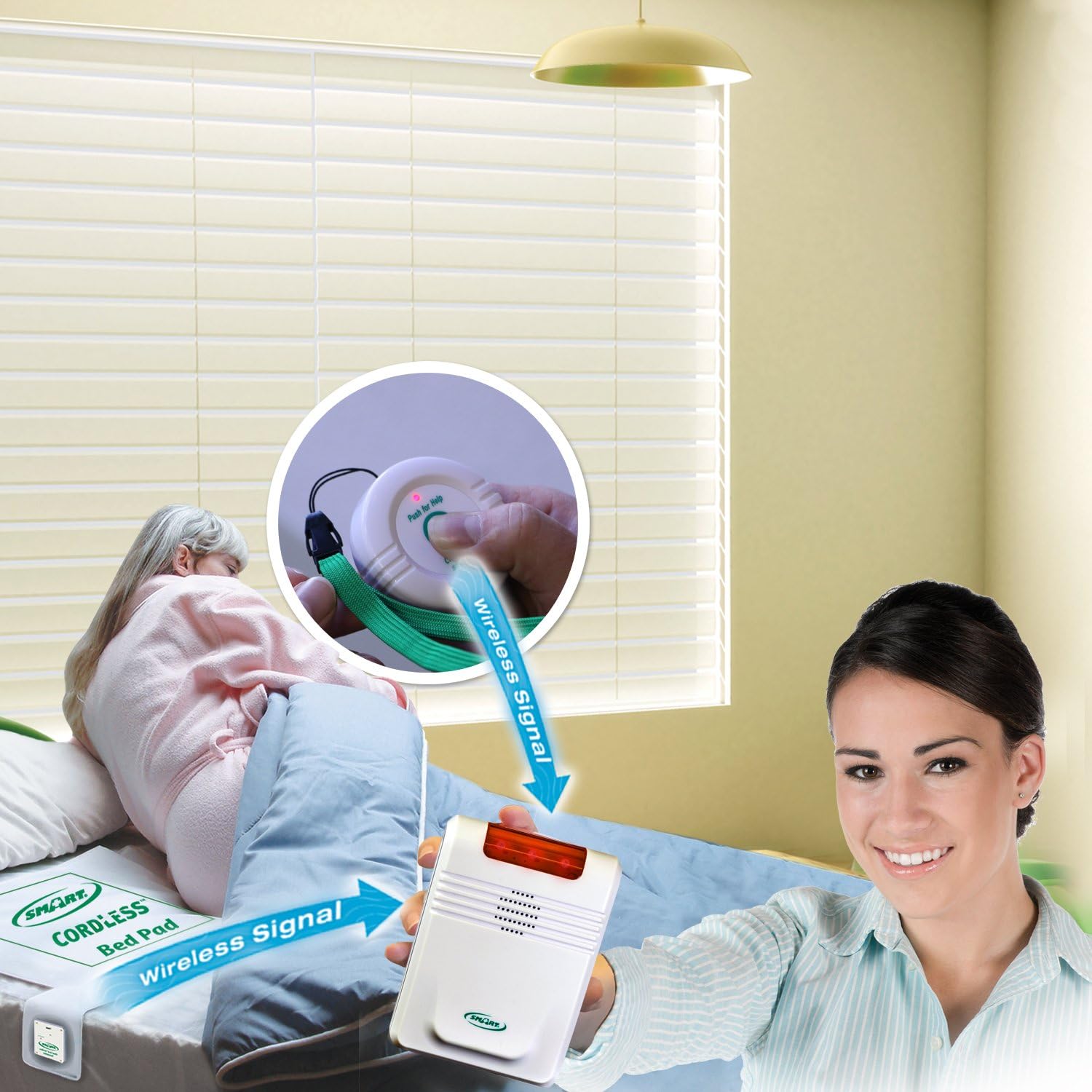 10 x 30 pad Cordless Bed Alarm Alert System with Call Button Q1867