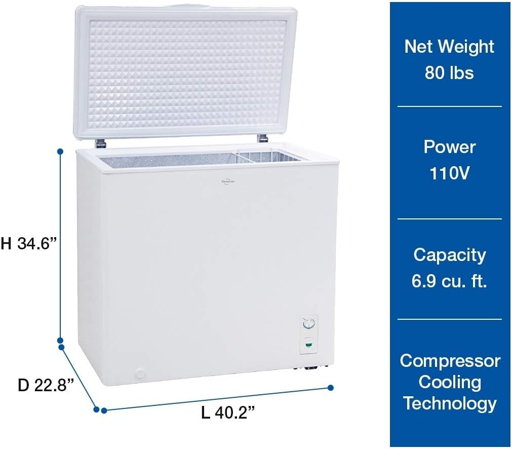 White 7.0 Cubic Feet Compact Chest Freezer G8052