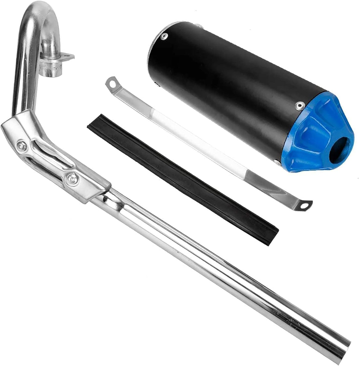 Blue Pack of 2 Exhaust Muffler Silencer Pipe Assembly Kit H88137