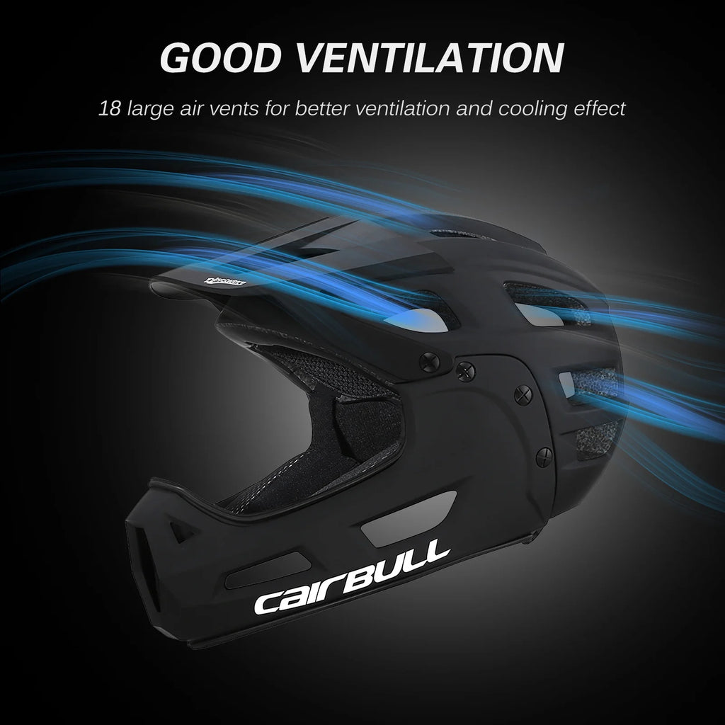 Orange Full Face Bike Helmet with Detachable Chin Guard and Visor W941