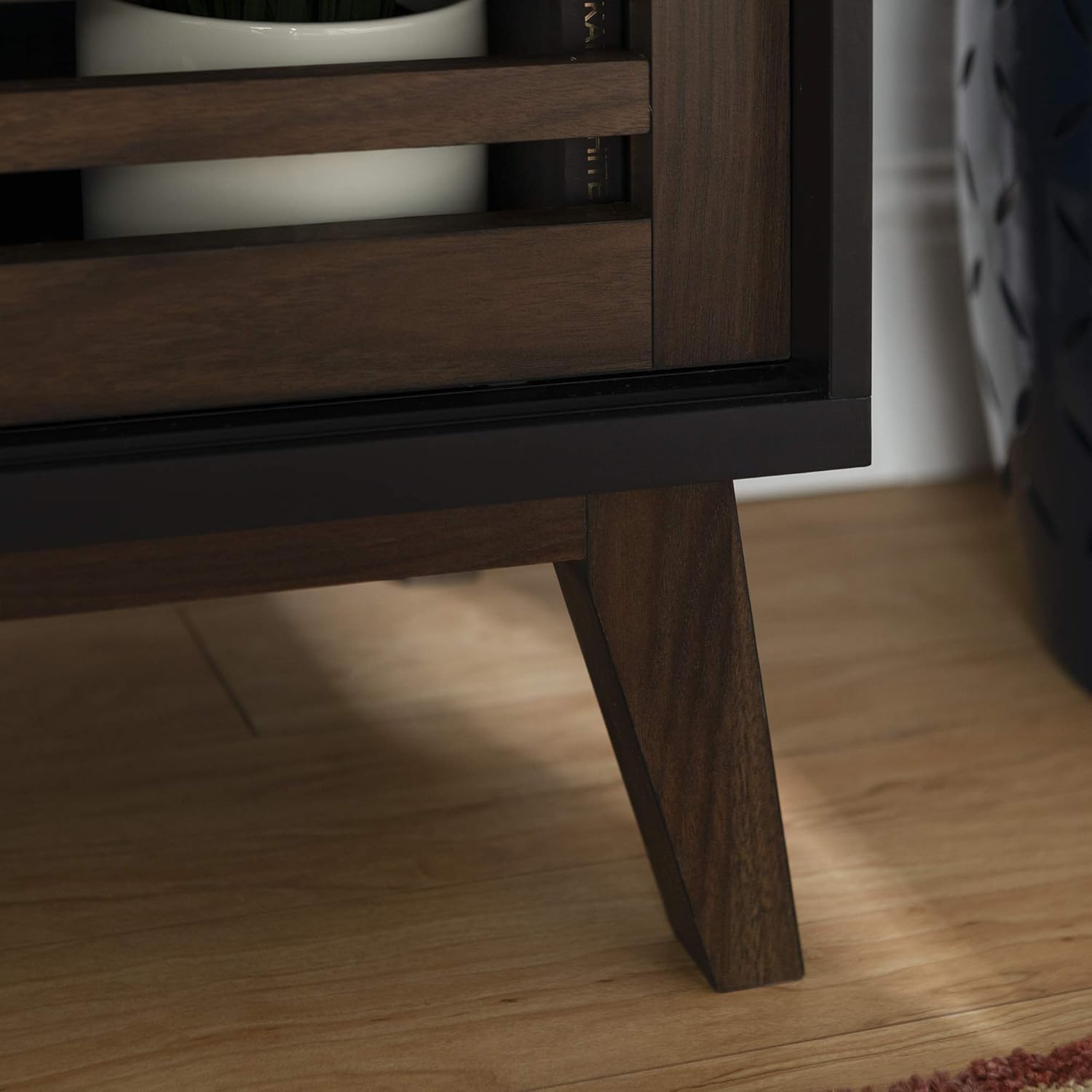 36 Inch Black and Dark Walnut Buffet Cabinet M83536
