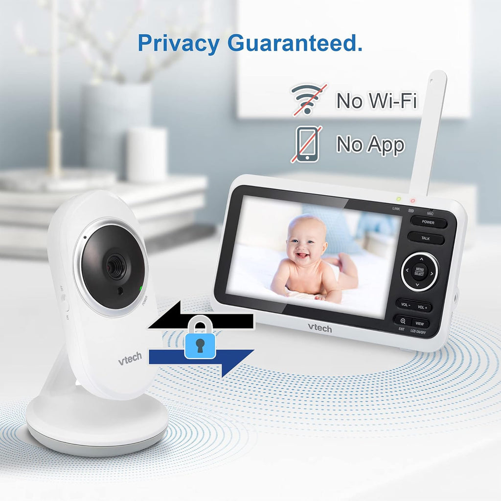 Video Monitor with 5 Screen, 2 Cameras, 1000ft Range, Night Vision, 2-Way Talk G3036