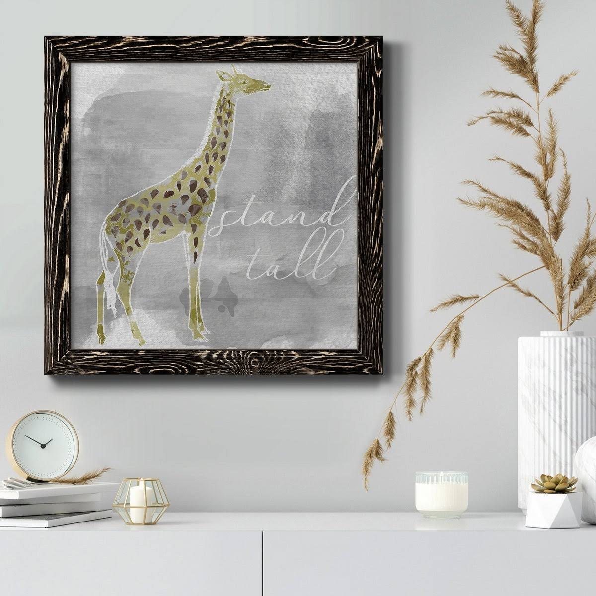 Grey Framed Canvas Y572
