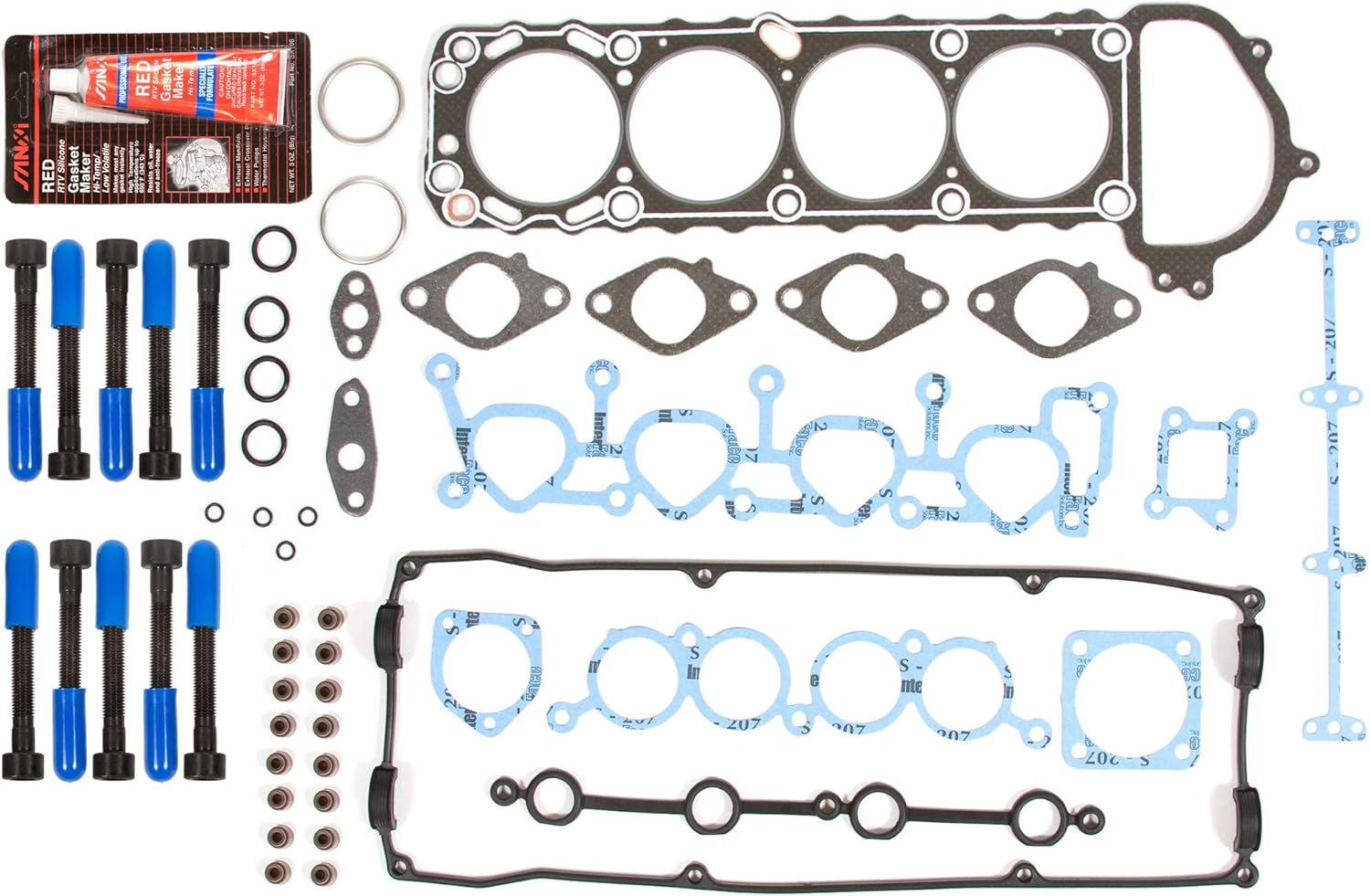 Head Gasket Set Intake Exhaust Valves for 2.4L DOHC KA24DE I7800