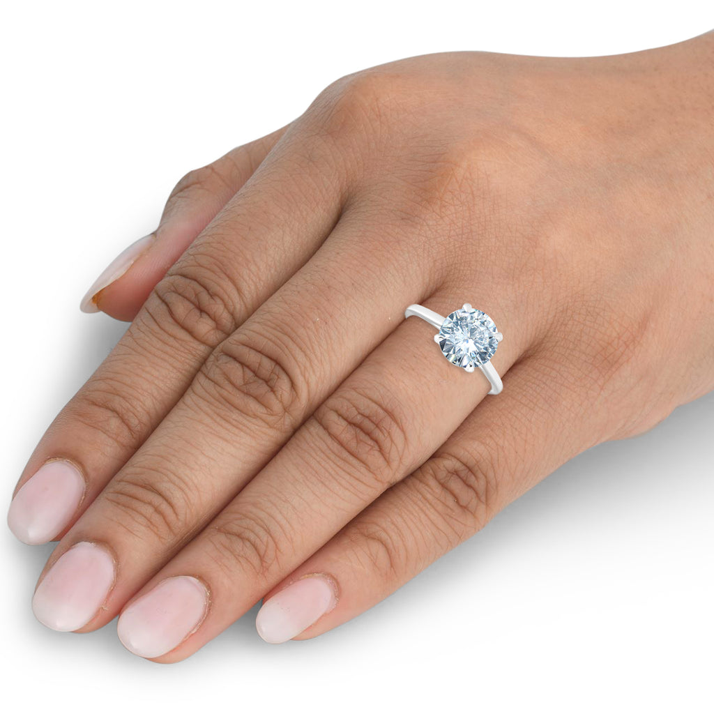 14k White Gold Diamond Solitaire Engagement Ring Z455471