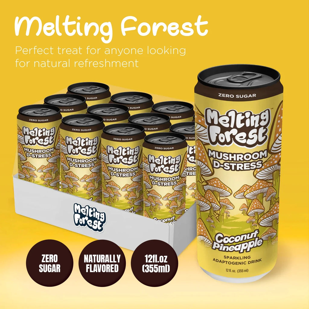 Coconut Pineapple Flavored Mushroom Sparkling Water I97594