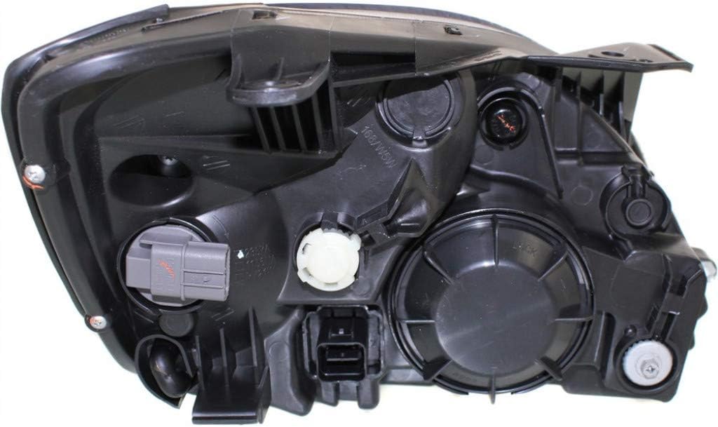 Headlight Assembly Passenger Side with Bulbs Black Housing U86777