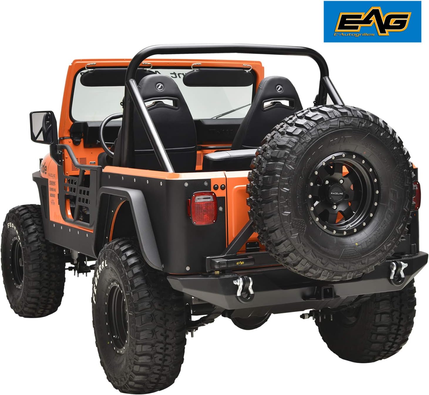 Rock Crawler Rear Bumper with Tire Carrier S1211