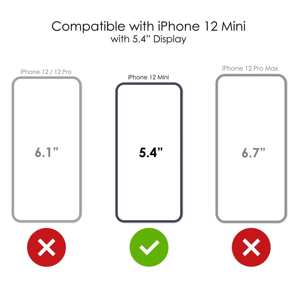 Clear Shockproof Hybrid Case for iPhone 12 MINI with TPU Bumper Acrylic Back C32655