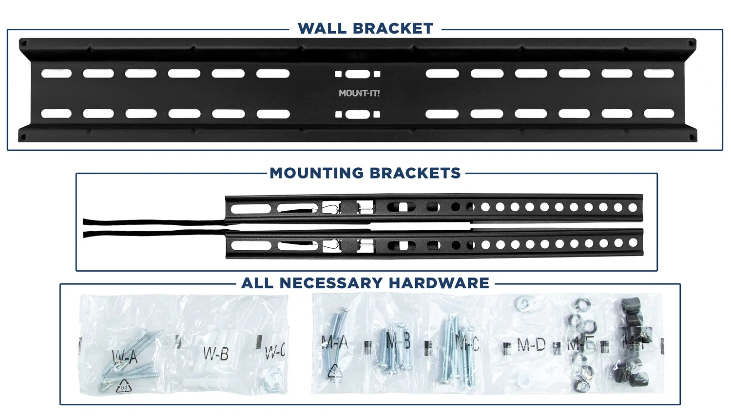 Low Profile Fixed TV Mount for 37"-70" TVs, 77lb. Capacity P862662