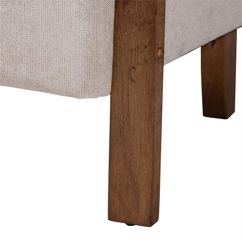 Sage Gray Fabric and Brown Wood 3-Piece Living Room Set F751639