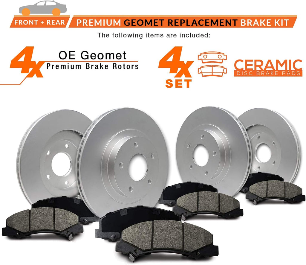 Max Brakes Geomet OE Rotors with Carbon Ceramic Pads U87601