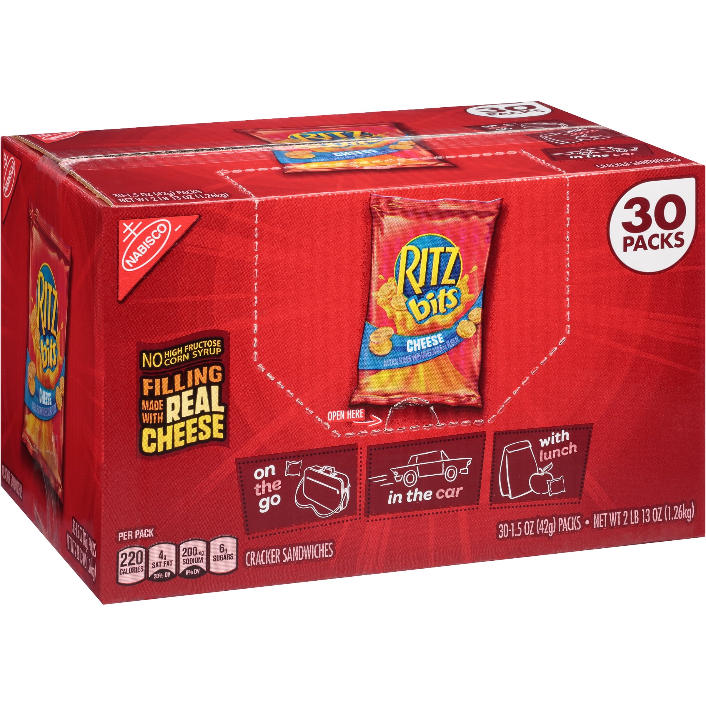 Ritz Bits Cheese Cracker Sandwiches (1.5 Ounce packs, 30 Count) Z5290