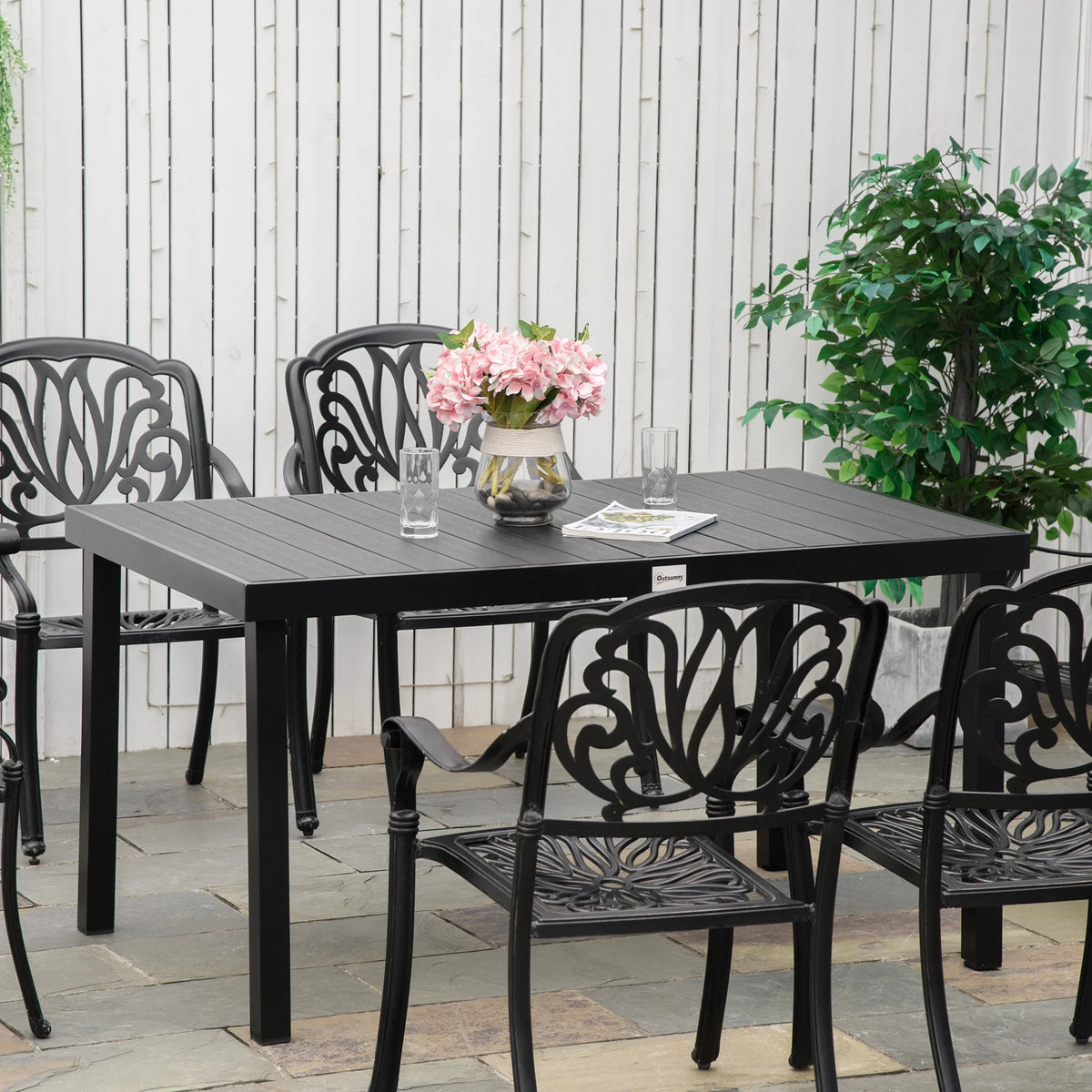 Rectangular Aluminum Outdoor Dining Table V55963