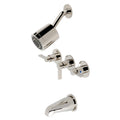 Three-Handle Tub & Shower Faucet Polished Nickel P746771