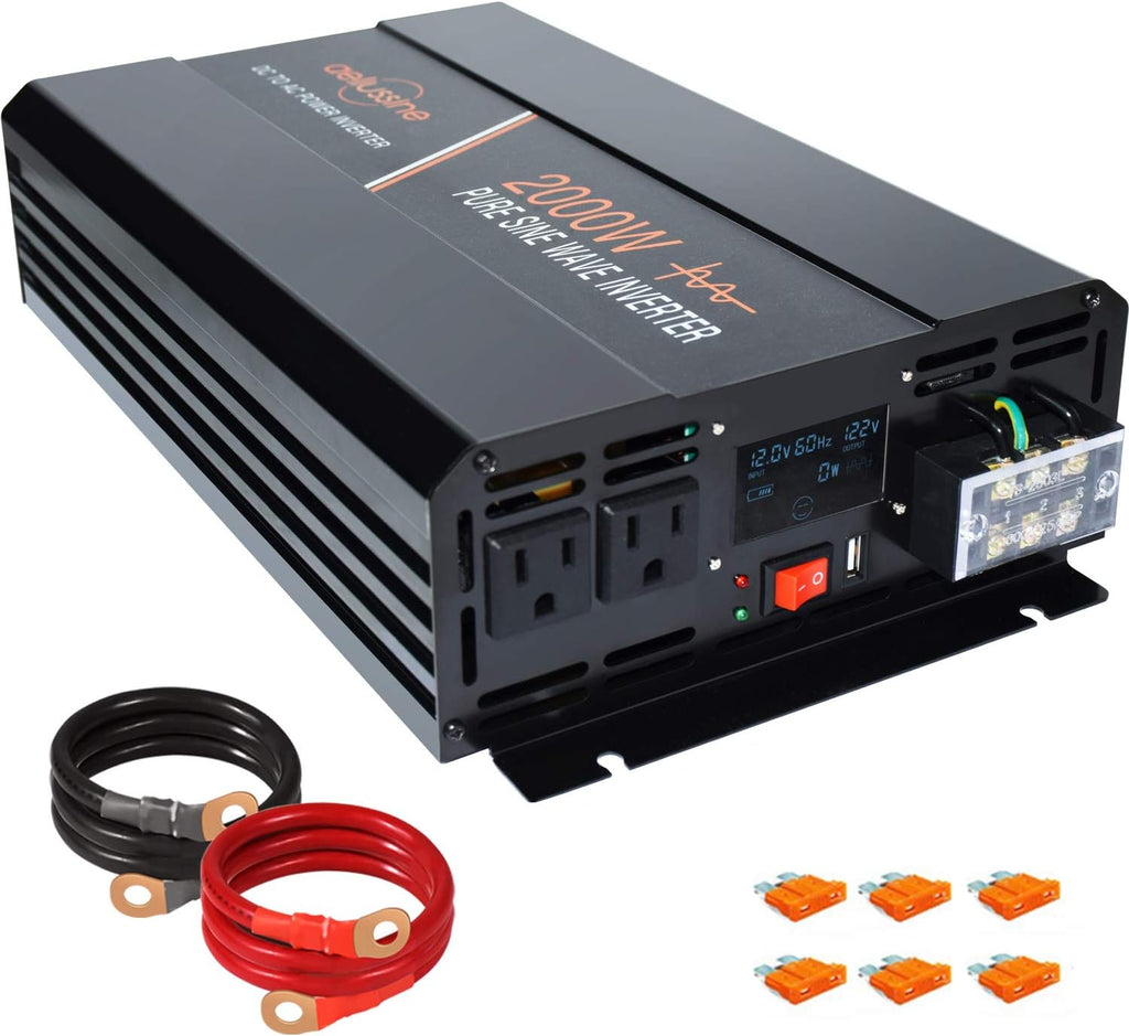 1500w Pure Sine Wave Power Inverter 24 Volt DC to AC 110v 120v Car Power Inverter J17820