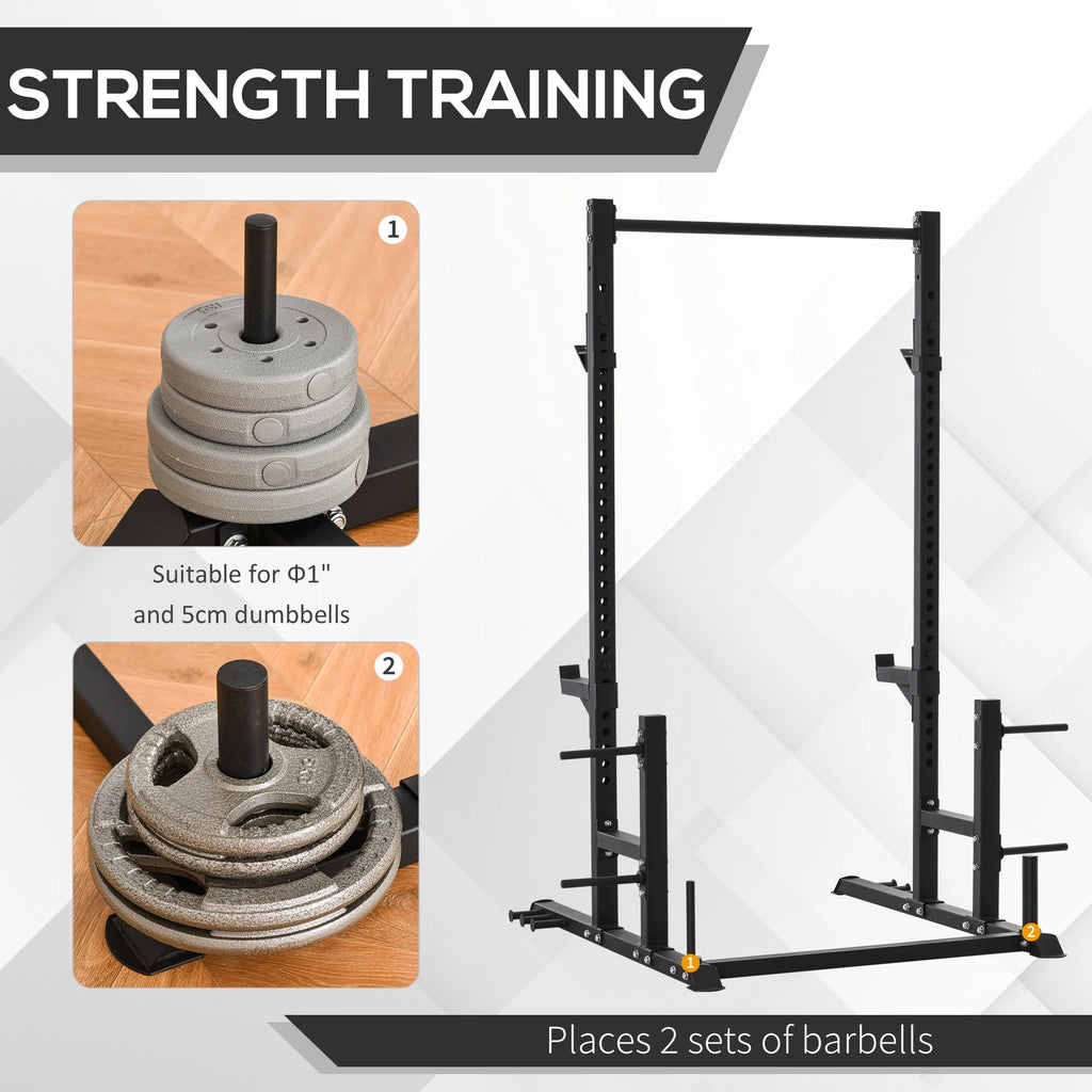 Power Rack with Pull up Bar and Adjustable Barbell Rack J308501