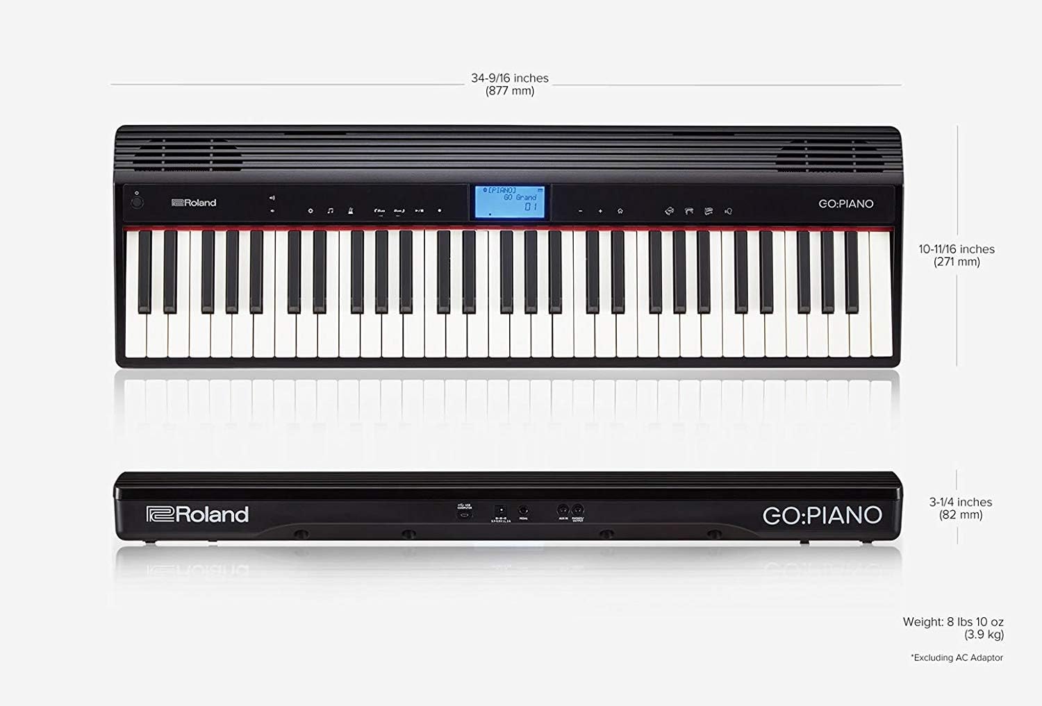 61-key Digital Piano Keyboard with Integrated Bluetooth Speakers E927