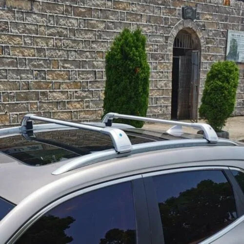 Silver Cross Bar Roof Rack Rail Luggage Carrier G458047