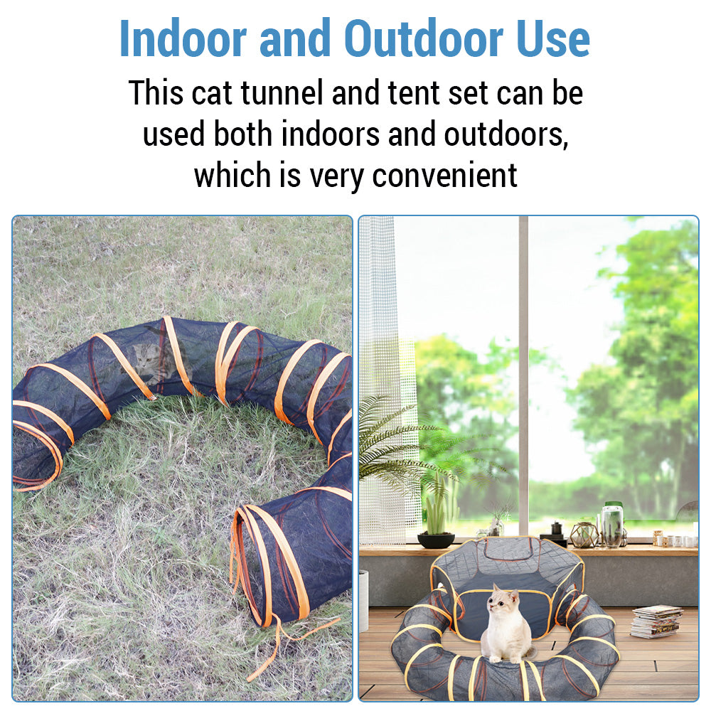 Cat Tunnel Supplies Portable Foldable Entertainment Set for Cats and Dogs B814