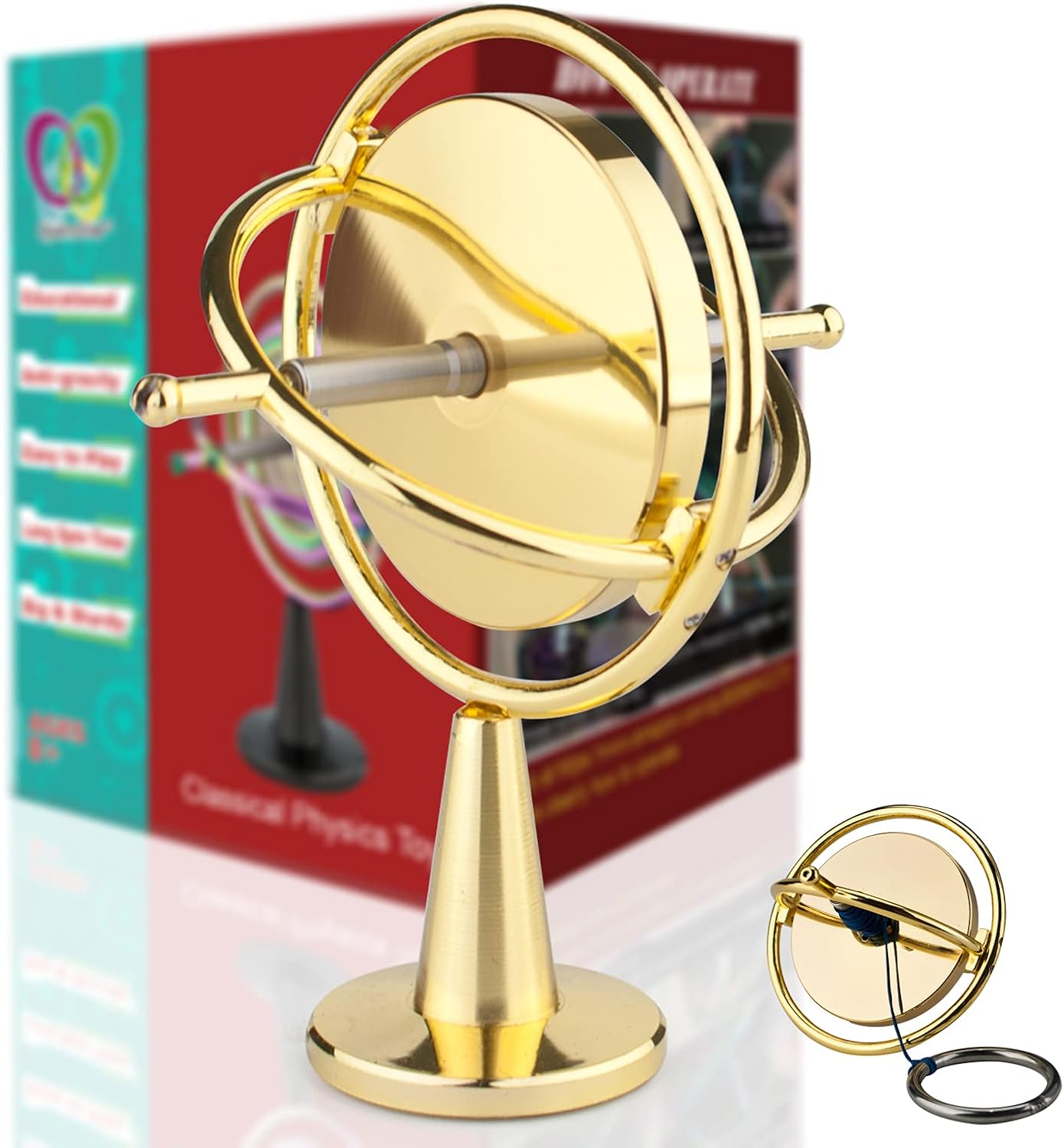 Pack of 2 Solid Metal Gyroscope K605