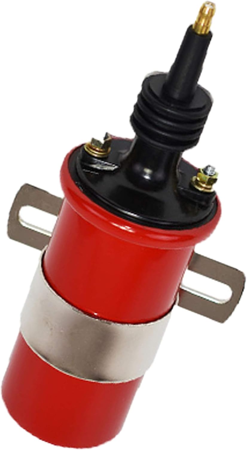 Red 8.0mm Spark Plug Wires & 45K Volt Coil Distributor M2943