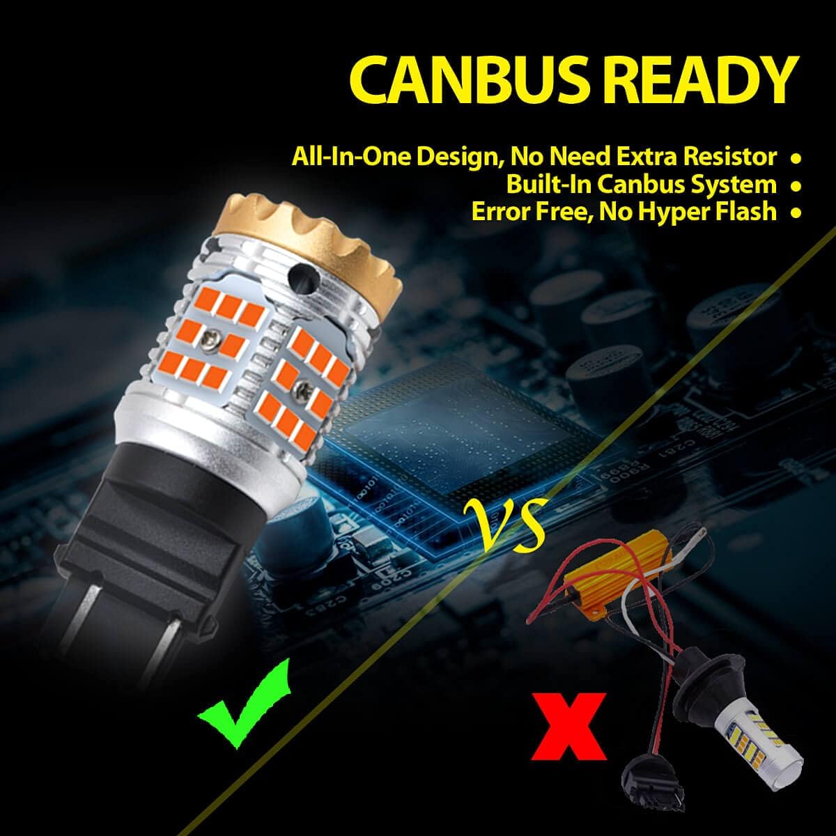 3157 LED Bulb Amber/Yellow with Standard Socket B10967