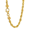 18" Solid Yellow Gold Diamond-cut Rope Chain M612950