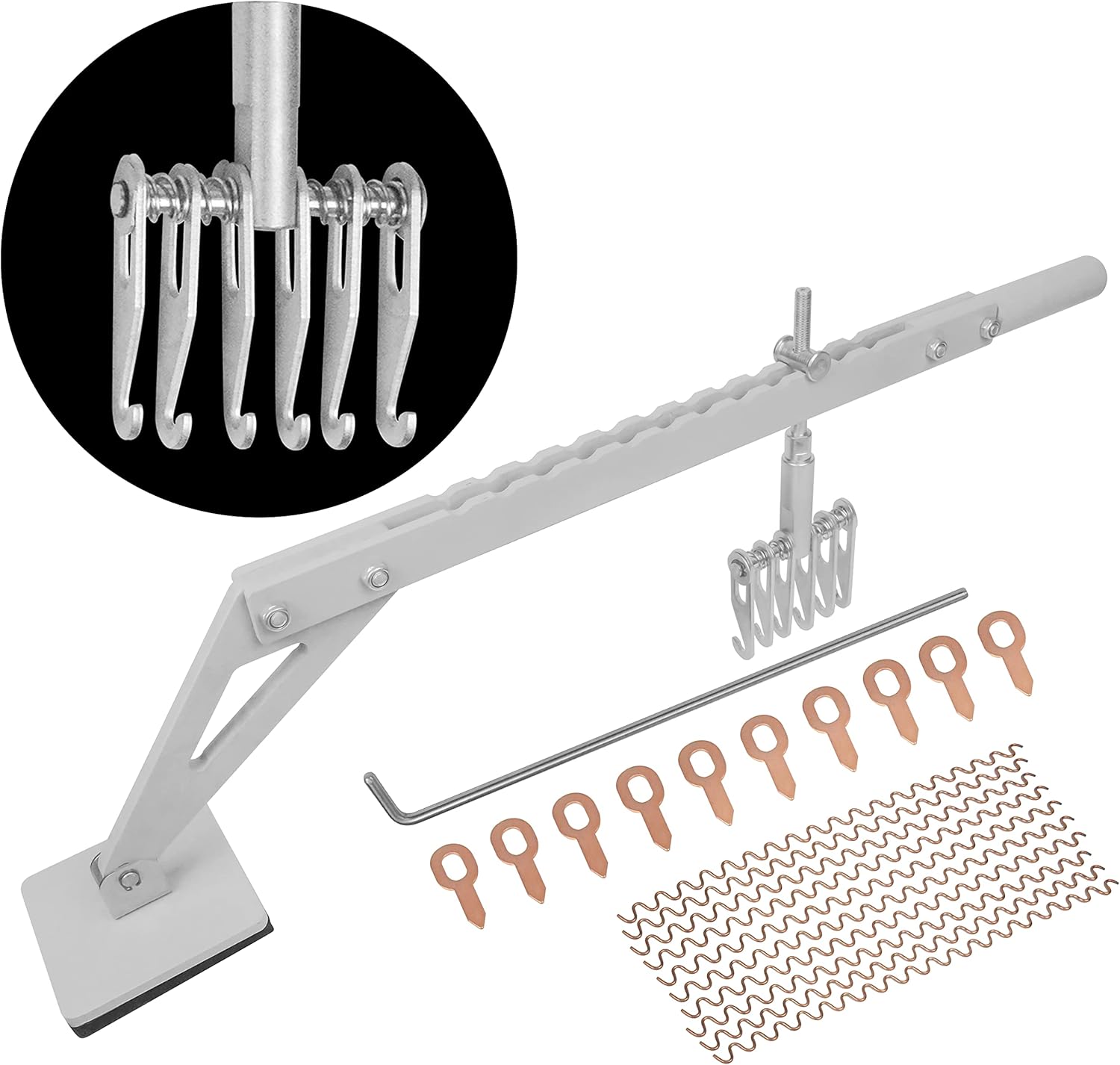 Dent Pull Lever Bar with 6 Claw Hook, Aluminum Alloy, Pack of 2 T25100
