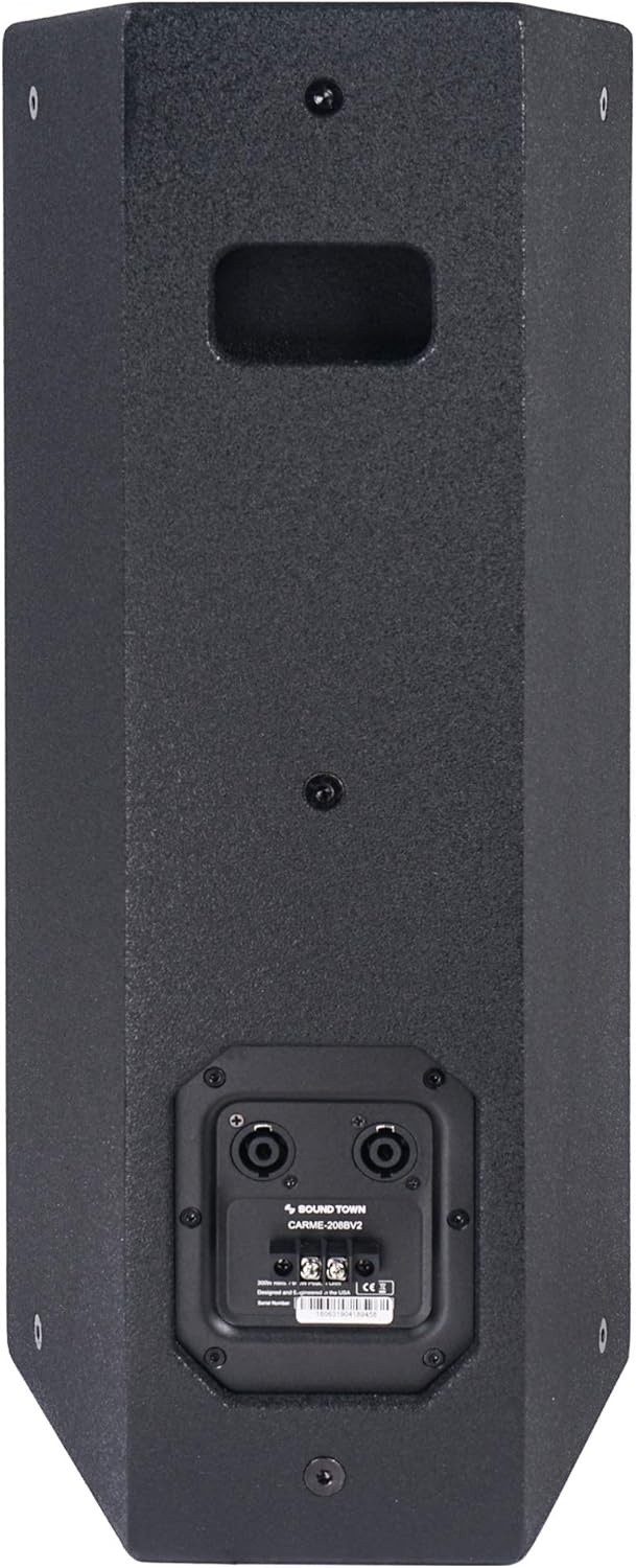 Pair of Dual 8 2-Way Passive Professional Loudspeaker, Black with U Bracket G26400