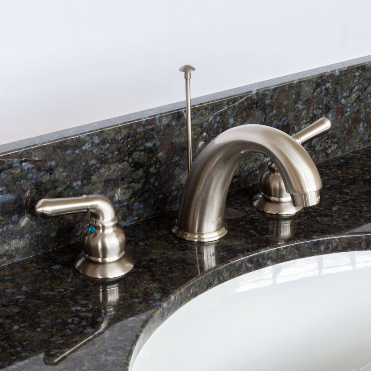 37W Vanity with Blue Butterfly Granite Top and Faucet R22998
