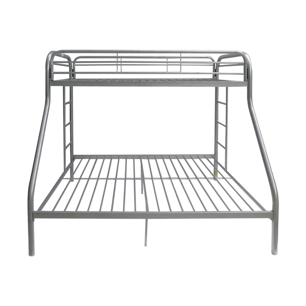 Twin Over Full White Metal Tube Bunk Bed K8349