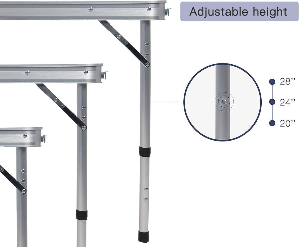 Aluminum Folding Camping Table with Storage Organizer N101286