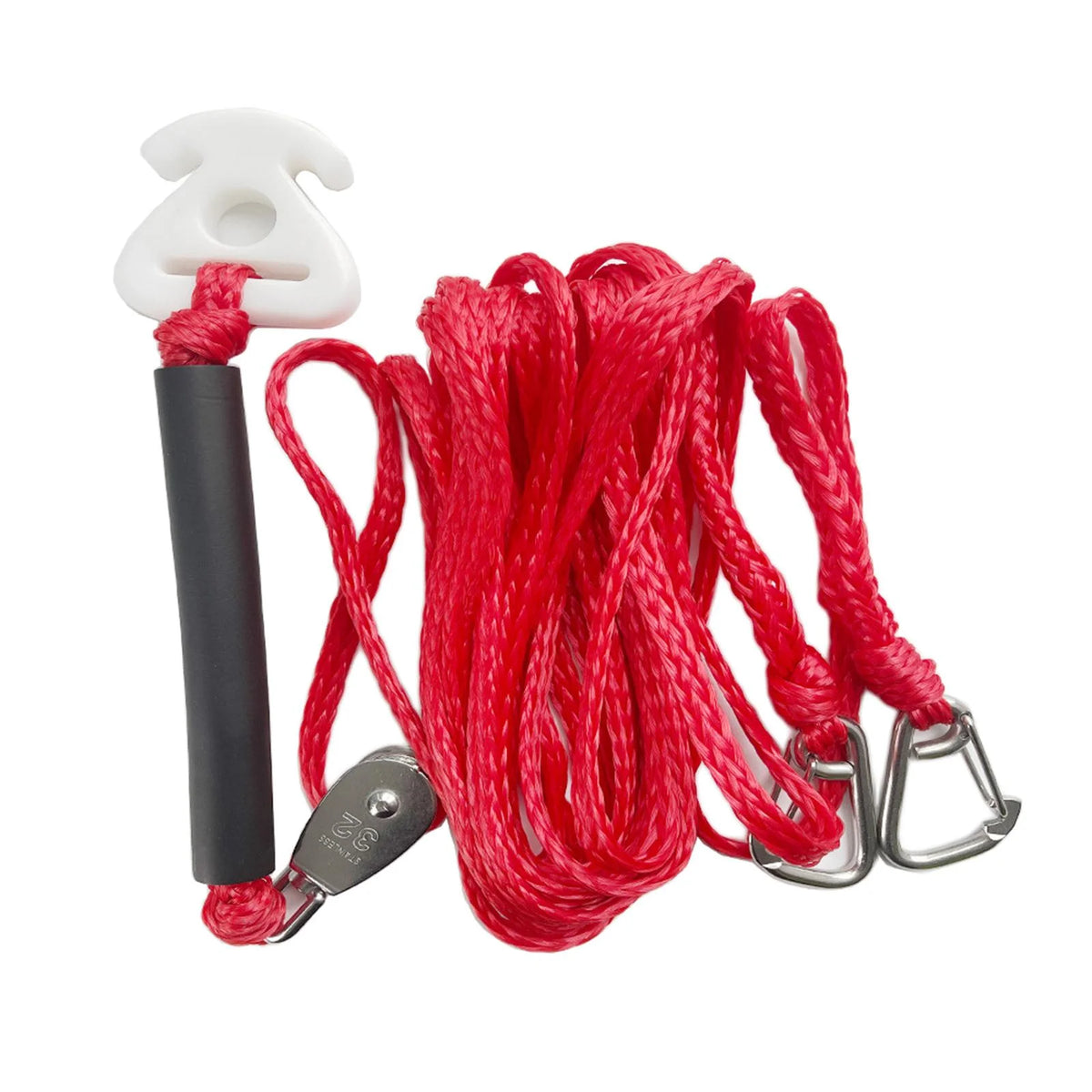 Boat Tow Harness Watersports Rope Steel Hook 12 Connector Pulley C1466
