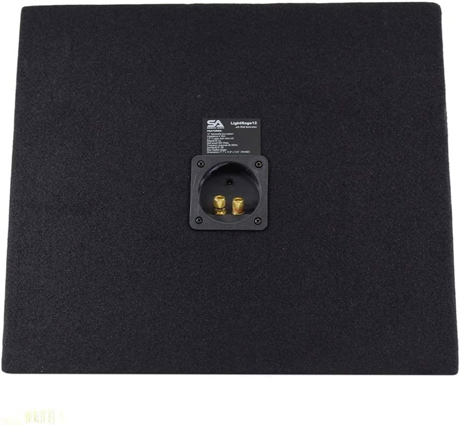 12 Inch 600 Watt Car Audio Subwoofer Enclosure with RGB Illumination I28696